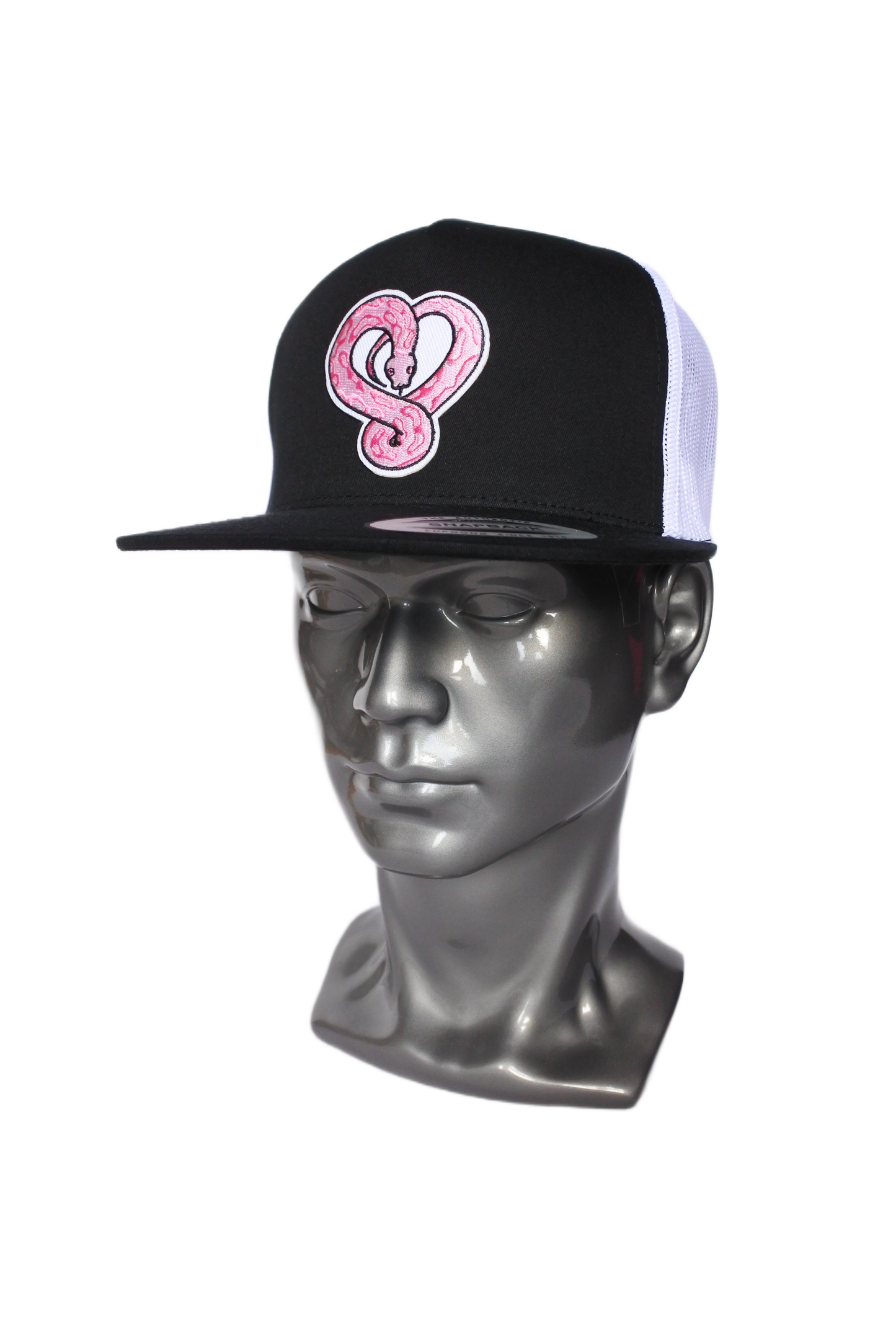 Snapback " Pink Snake " (noir/blanc)