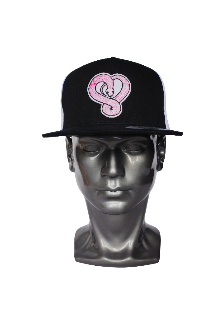 Snapback " Pink Snake " (noir/blanc)