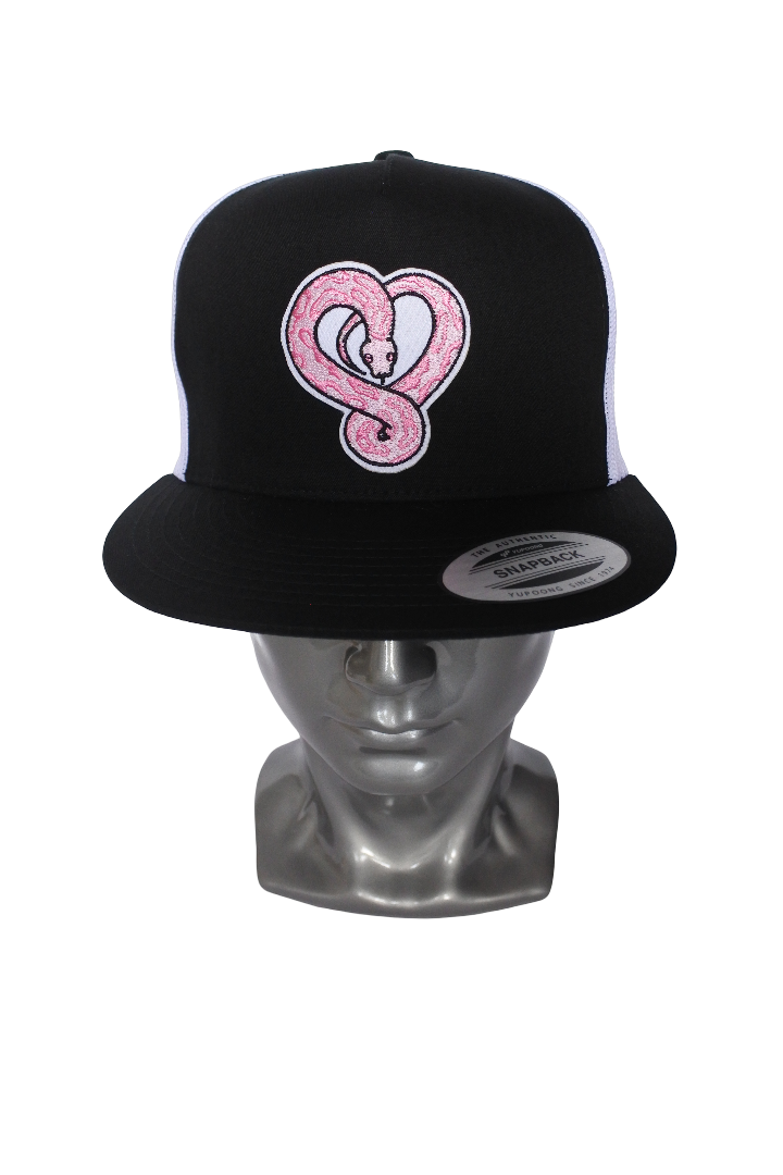 Snapback " Pink Snake " (noir/blanc)