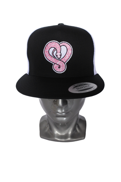 Snapback " Pink Snake " (noir/blanc)