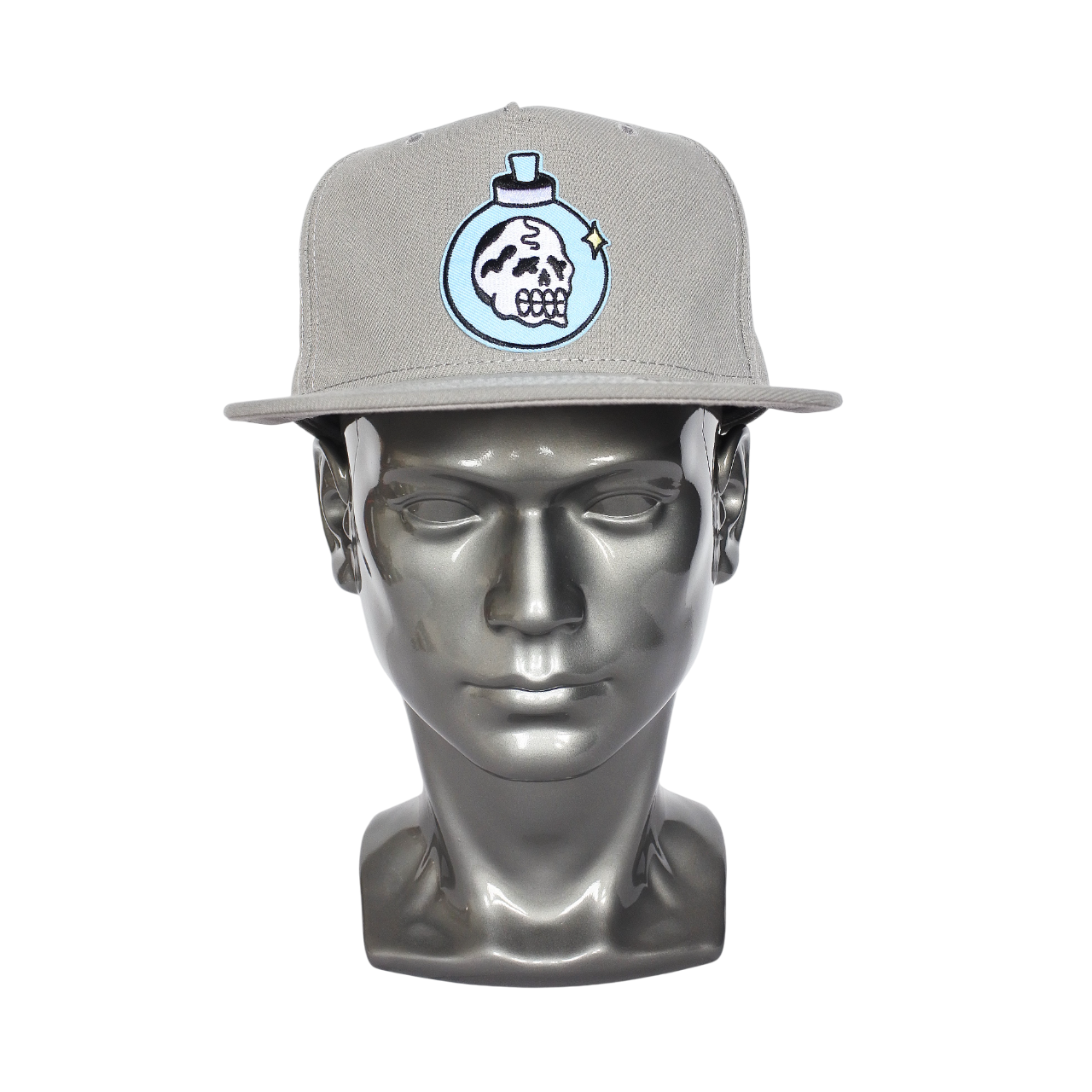Snapback "Élixir Tête de Mort" (gris)