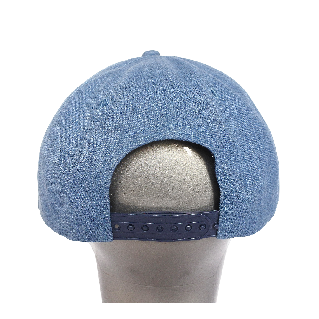 Snapback "Grande Vague" (Bleu Jean/marron)