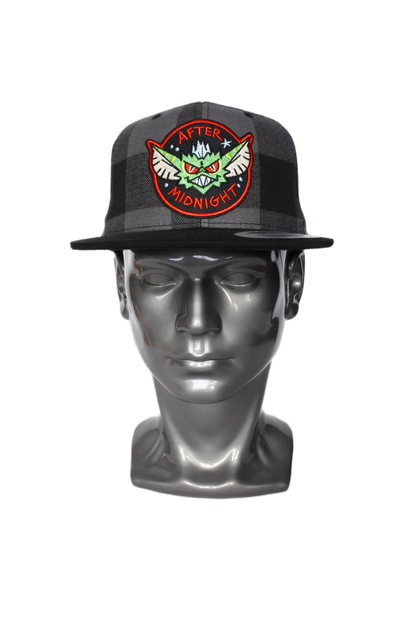 Snapback " Gremlins " Imprimé a carreaux (noir/anthracite)