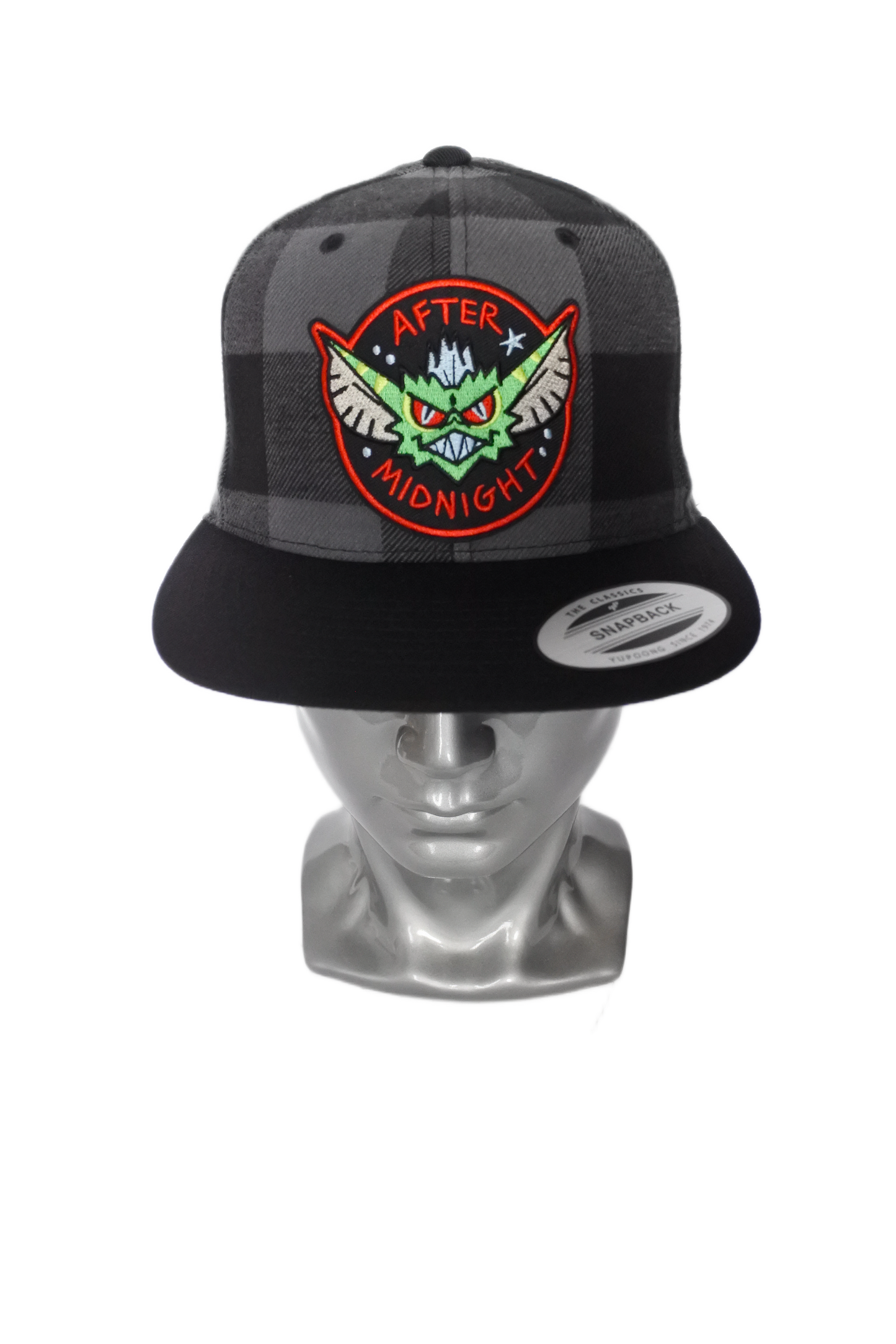 Snapback " Gremlins " Imprimé a carreaux (noir/anthracite)