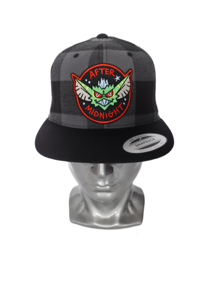 Snapback " Gremlins " Imprimé a carreaux (noir/anthracite)