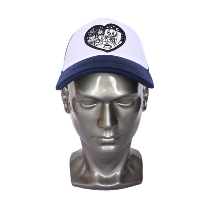 Casquette Trucker Bicolore "Rendez-vous Squelette" (Bleu Marine)