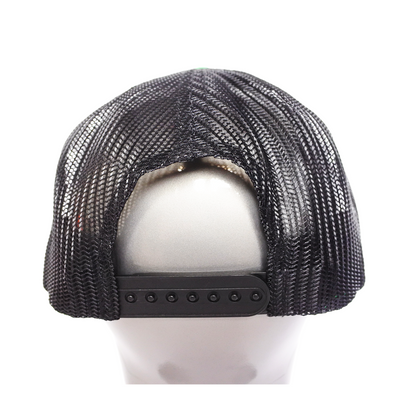 Casquette Trucker "Rainbow Brain" (Vert, Blanc & Noir)
