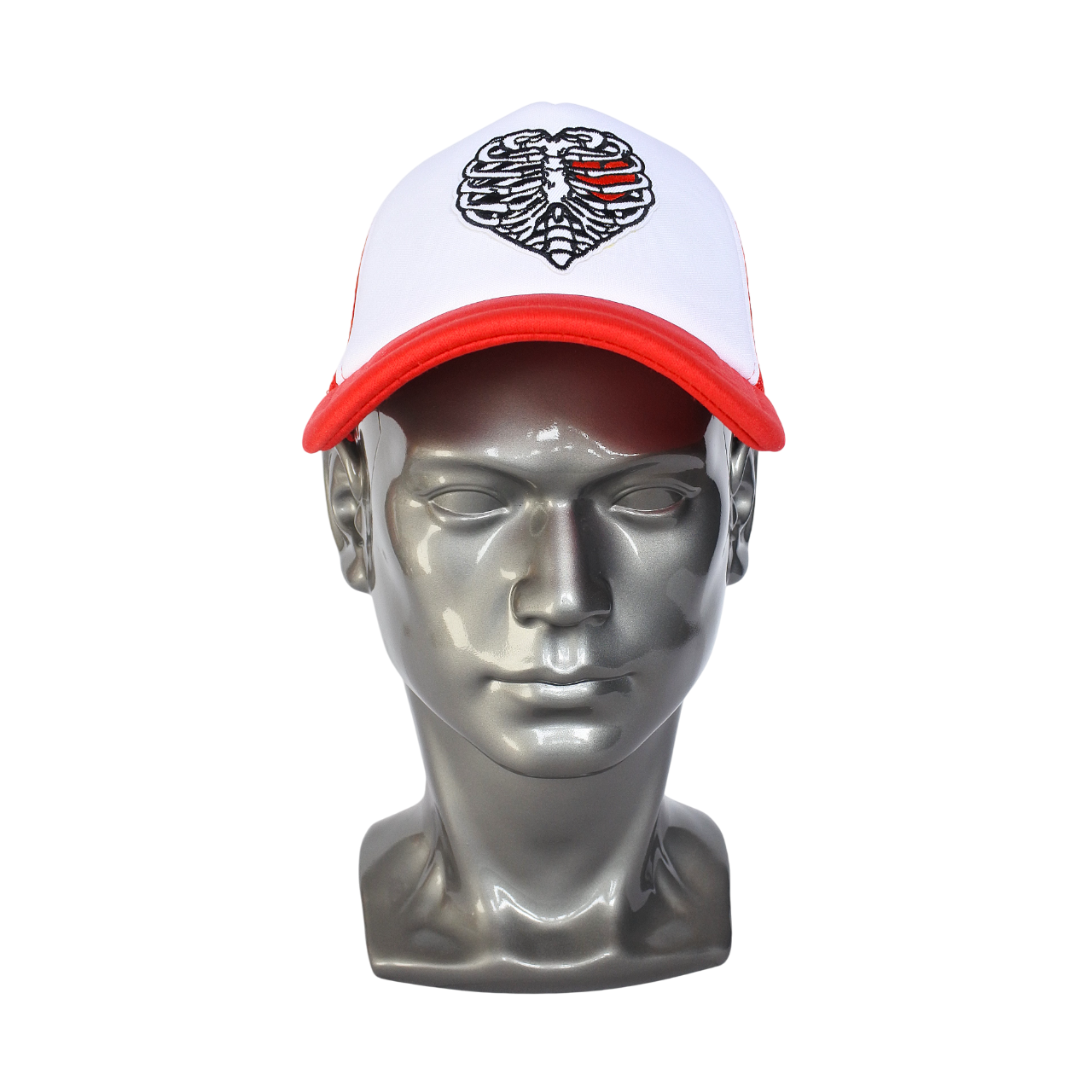Casquette Trucker "Cœur Cage Thoracique" (Rouge & Blanc)