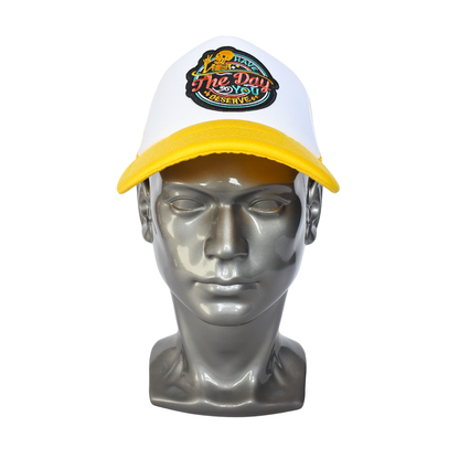 Casquette Trucker "Have The Day You Deserve" (Jaune/Blanc)