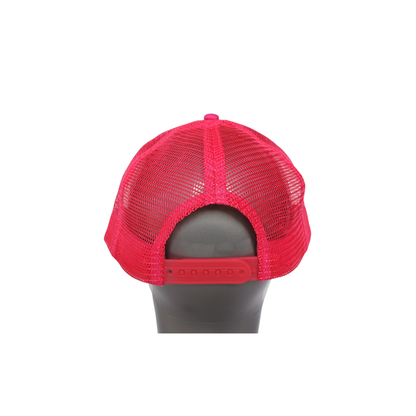 Casquette Trucker "Monster Finger" (Rose Fluo & Blanc)