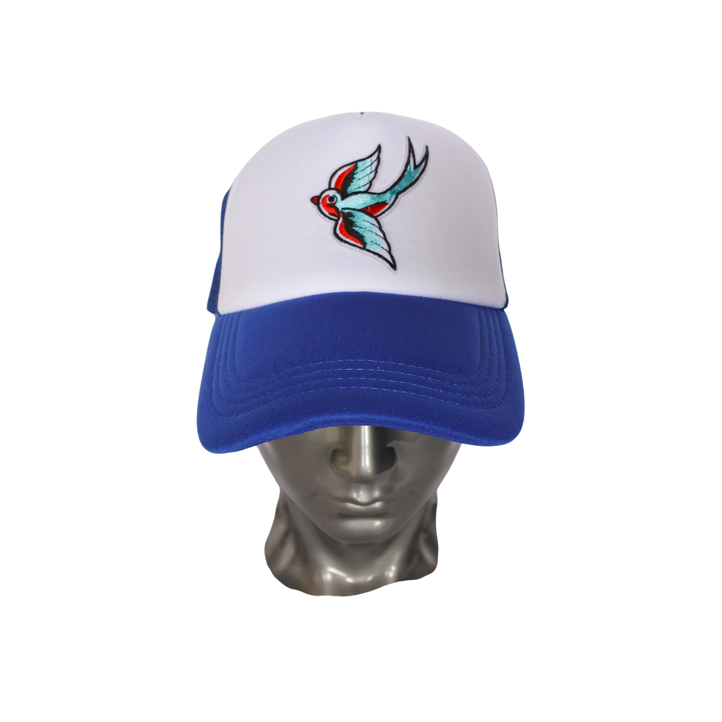 Casquette Trucker "Hirondelle Old School" (Bleu & Blanc)