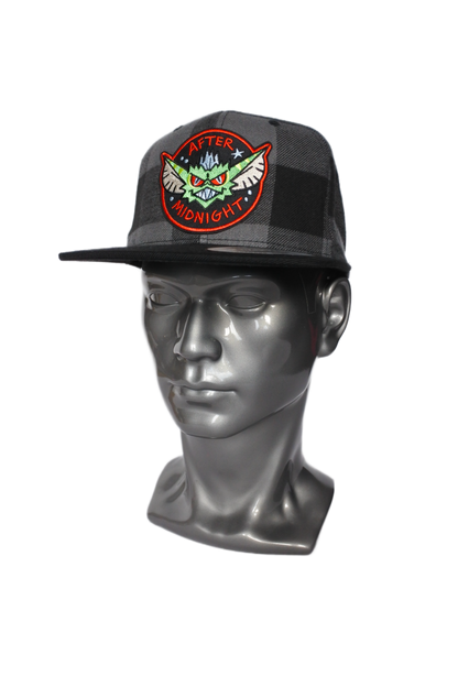 Snapback " Gremlins " Imprimé a carreaux (noir/anthracite)