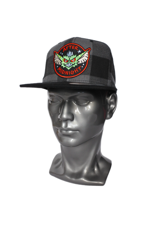 Snapback " Gremlins " Imprimé a carreaux (noir/anthracite)