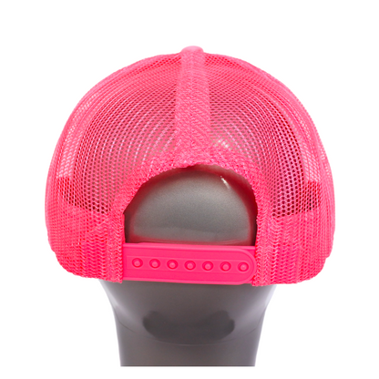 Casquette Trucker Bicolore "Desert Night" (Rose Fluo & Blanc)